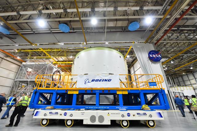 NASA image: Engine Section for NASA’s SLS Rocket Moved for Final Integration